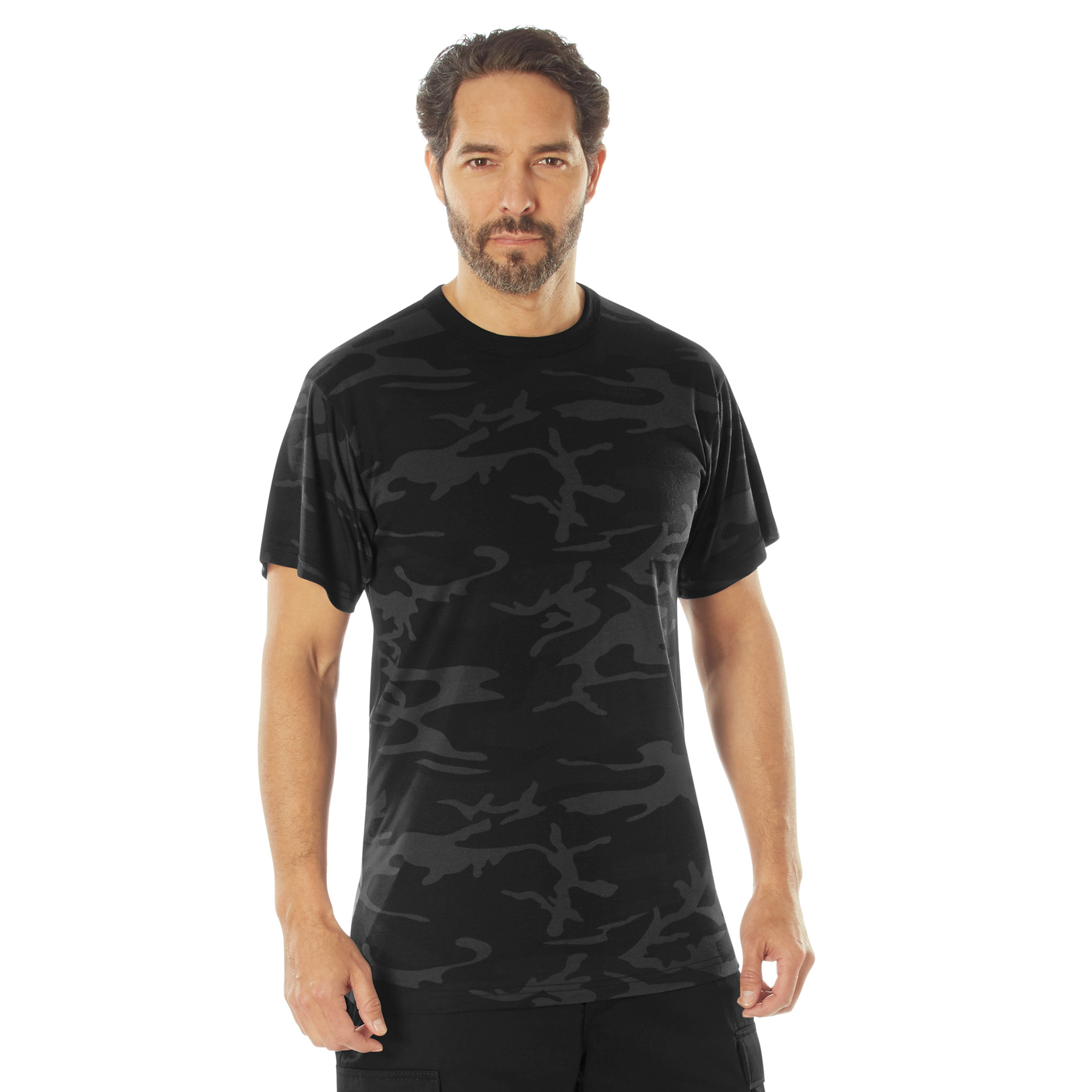 Rothco Rothco Midnight Camo Moisture Wicking T-Shirt - Midnight Black Camo, 2X-Large