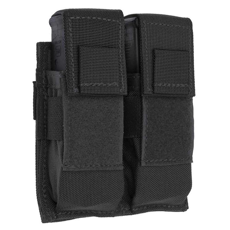 TAC SHIELD 1000D Nylon Double Universal Pistol Magazine Pouch, Black - T3602BK - Tac Shield