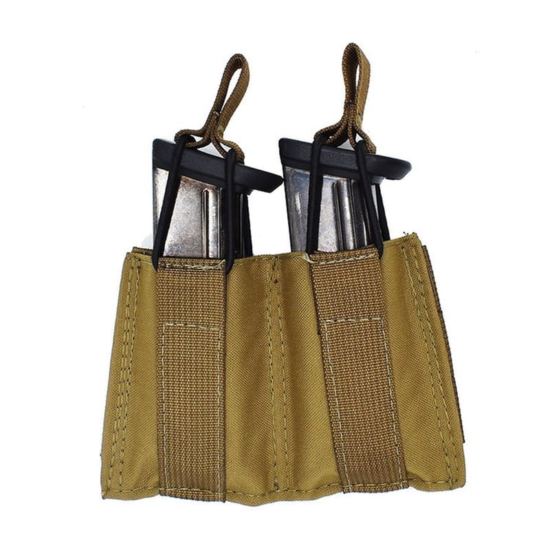 TAC SHIELD 1000D Nylon Double Speed Load Pistol Magazine Pouch, Coyote - T3607CY - Tac Shield