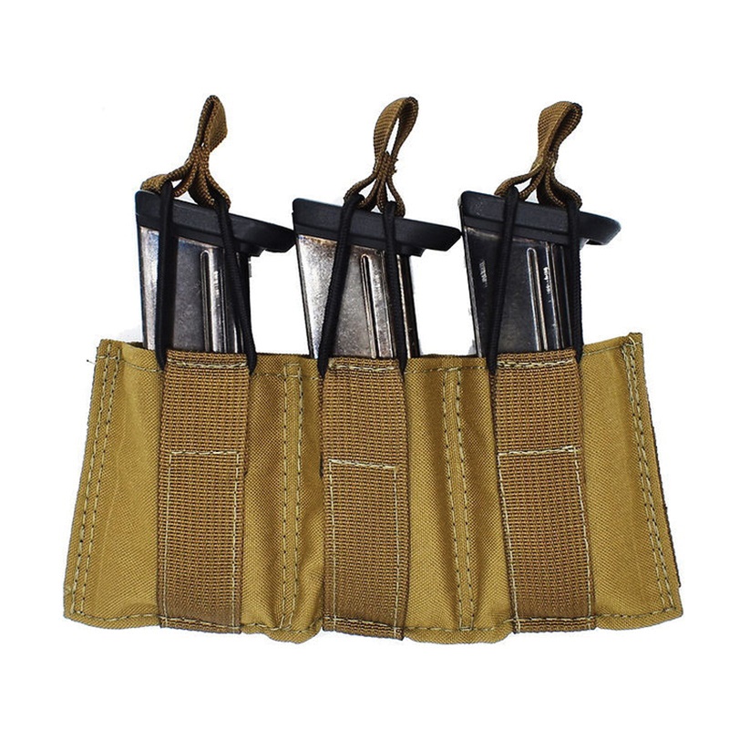TAC SHIELD 1000D Nylon Triple Speed Load Pistol Magazine Pouch, Coyote - T3608CY - Tac Shield