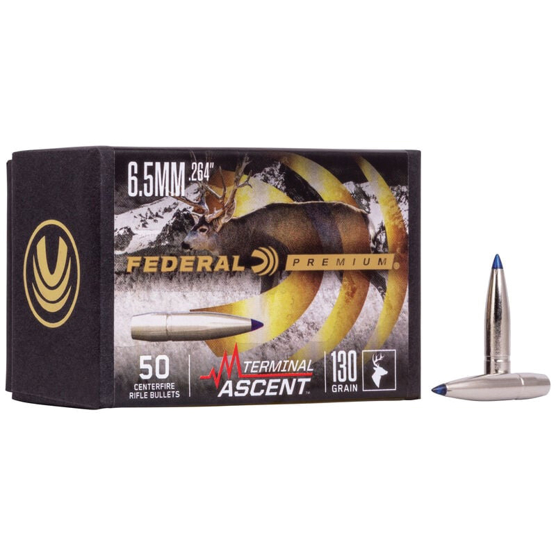 Federal Premium .264 Cal 130 gr Reloading Bullets  Terminal Ascent 50rds - PB264TA1 - Federal