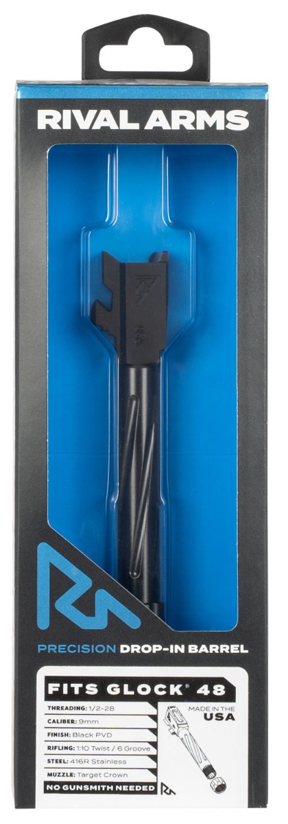 Rival Arms Glock 48 V1 Threaded Barrel, Black - RA20G802A - Rival Arms