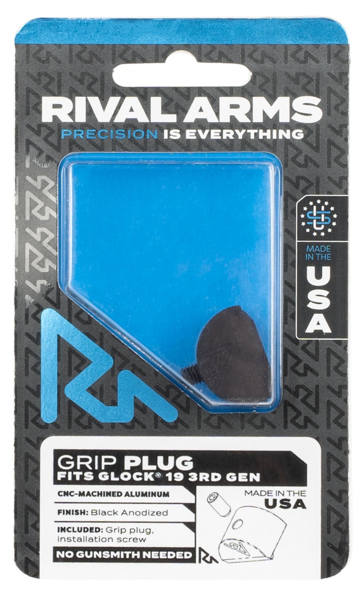 Rival Arms Grip Plug Glock 19 GEN3 BLK - 788130028223 - Rival Arms