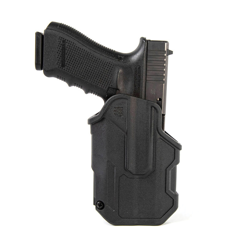 Blackhawk L2C Light Bearing Glock 17 Polymer OWB Holster Left 00, Black - 410200BKL - Blackhawk!