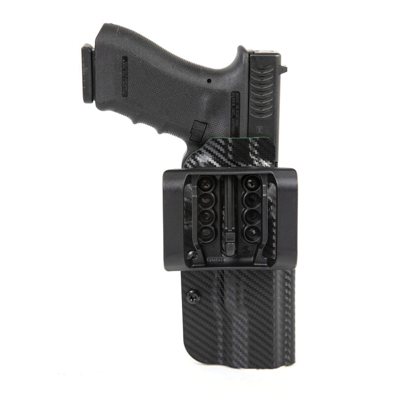 Uncle Mike's Range/Competition Colt 1911 Boltaron OWB Holster Left, Black/Green - 54RNC03BGL - Uncle Mike's