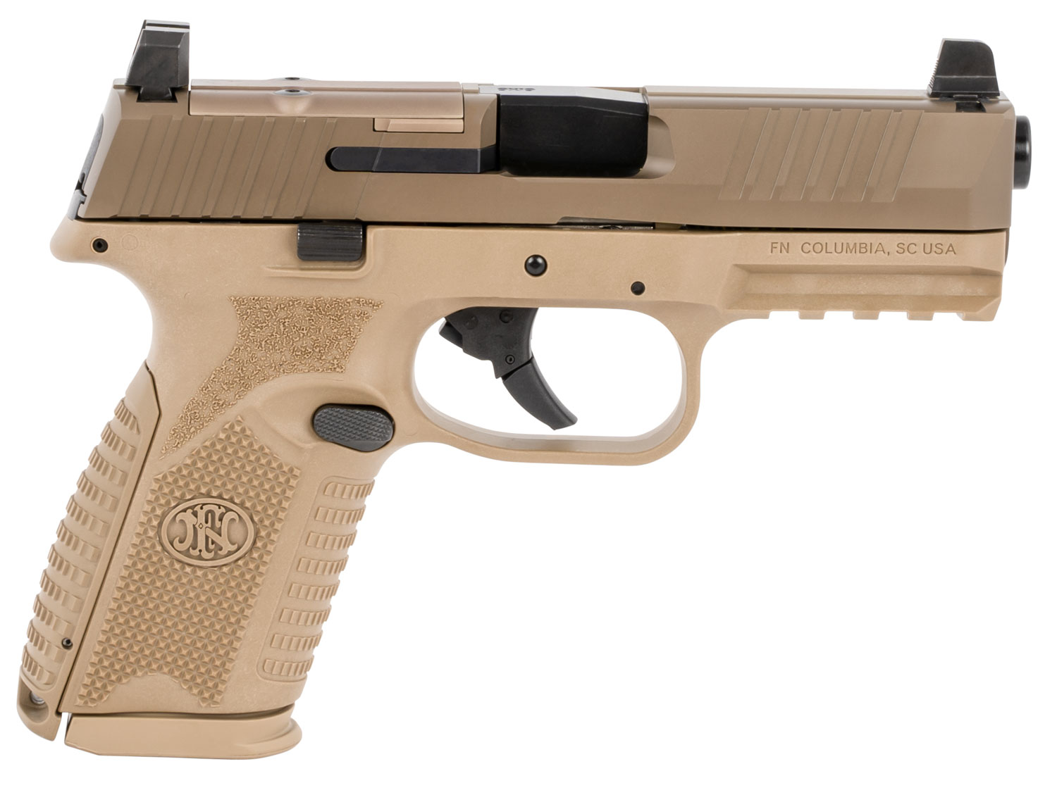 FN 509 Midsize MRD 9mm Pistol, 4" Barrel, Optics Ready Sights, Flat Dark Earth - 66100742 - Fnh