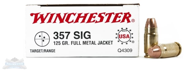 Winchester USA 357 Sig 125gr FMJ Ammunition 50rds - Q4309 - Winchester