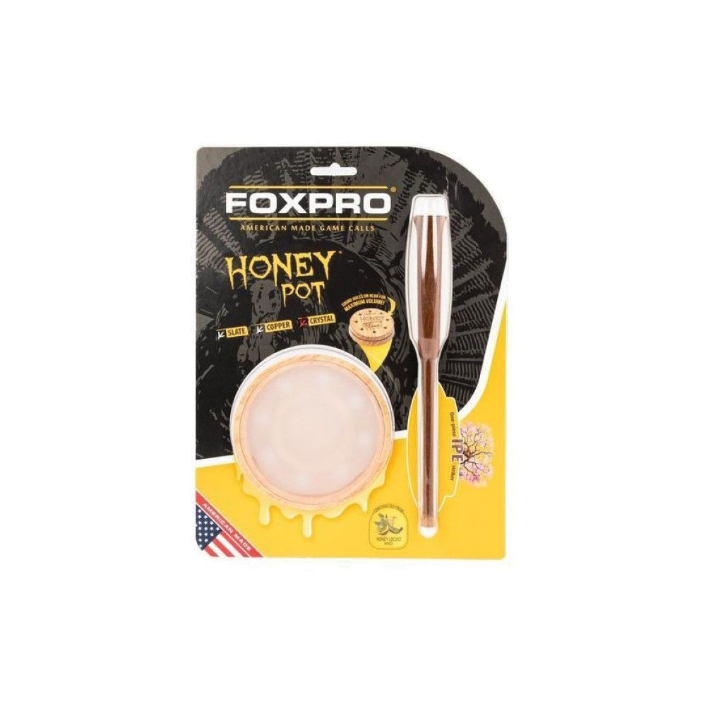 FoxPro Honey Pot Crystal Turkey Honey Pot Call, Natural - Foxpro