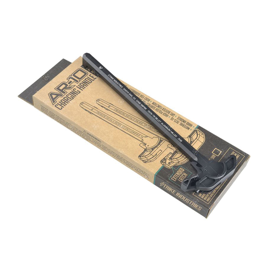 Strike Industries Charging Handle for AR-10, Black - SI-ARCH-EL-308-BK - Strike Industries