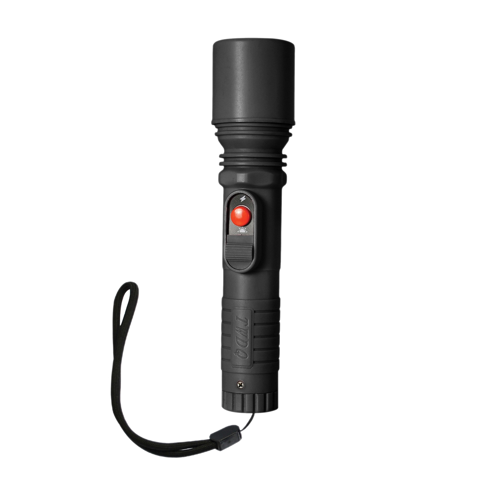 Guard Dog Inferno 1.50" x 7.20" Rechargeable Stun Gun w/Flashlight, Black - Guard Dog