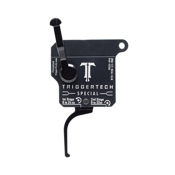 Triggertech Special (8-24/8-32 oz) Flat Lever Trigger for Remington 700, Clean Black - R70TCB13TNF - Trigger Tech
