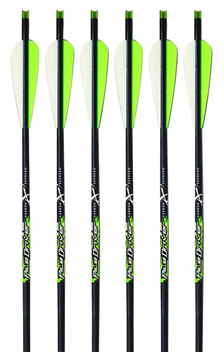 Carbon Express Piledriver Crossbolt Green 22" Carbon Fiber 6 Pack - Feradyne Outdoors
