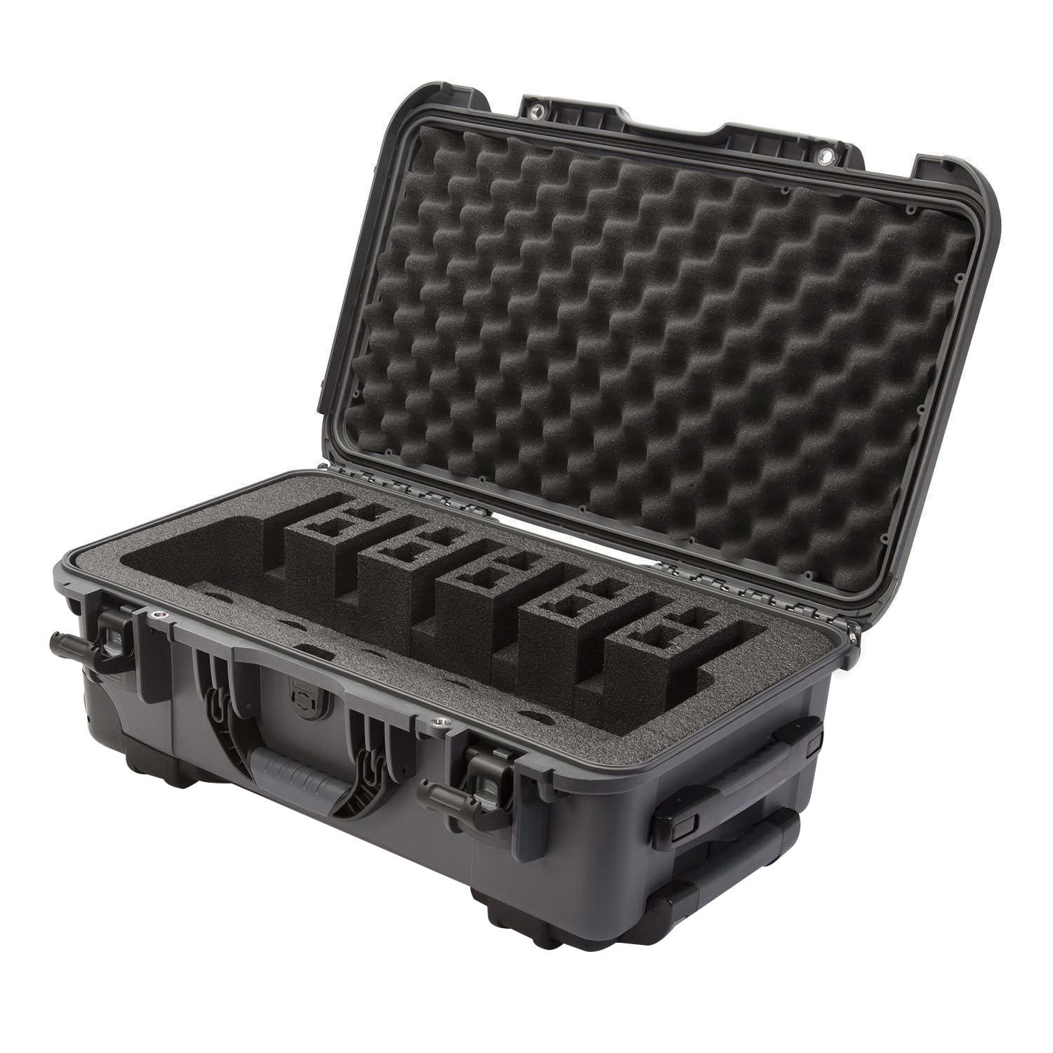 Nanuk 935 NK-7 Resin 6 UP Gun Case with Cubed Foam, Graphite - 935-6UP7 - Nanuk