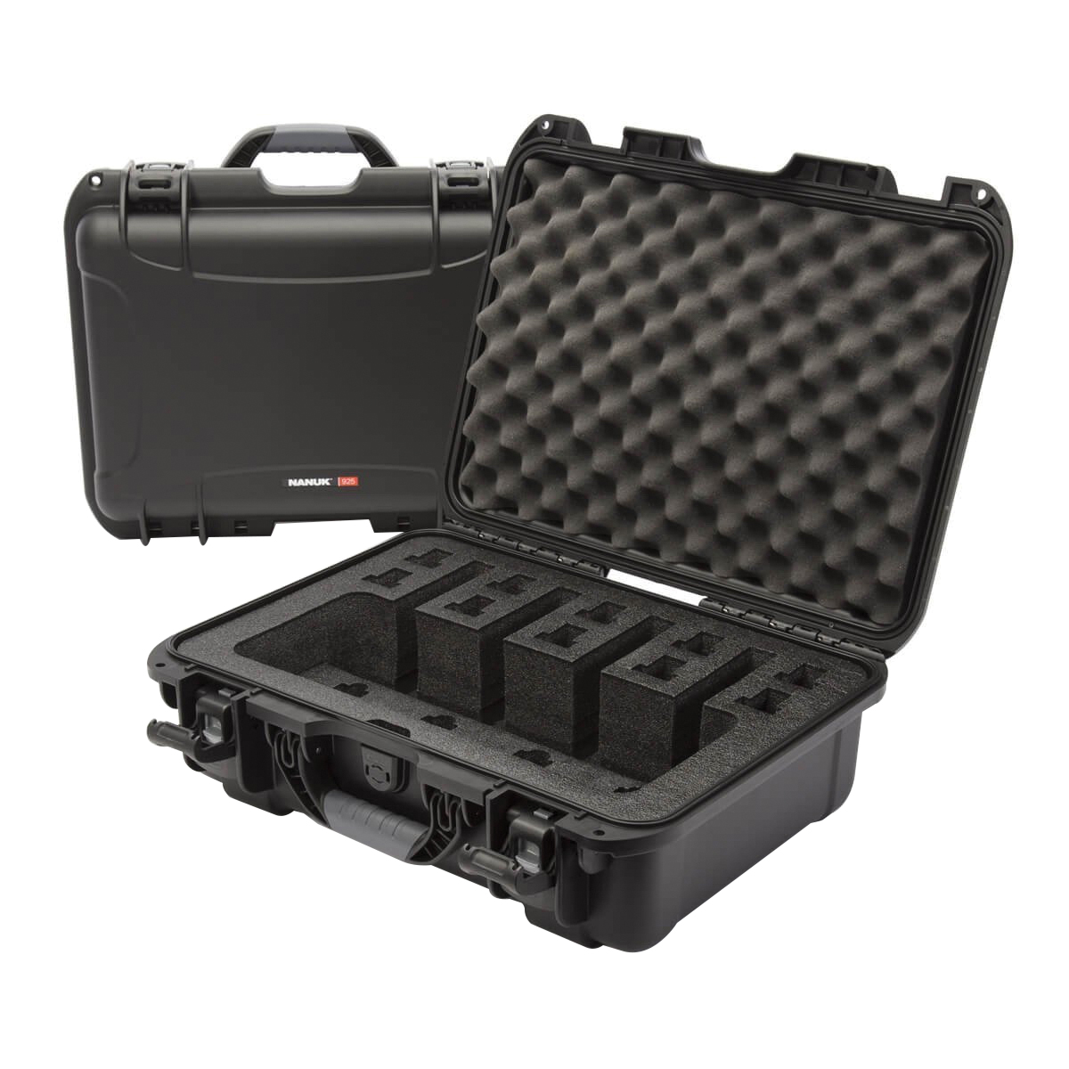 Nanuk 925 NK-7 4 UP Gun Resin Case with Cubed Foam - Safeguard Your Firearms in Black - 925-4UP1 - Nanuk
