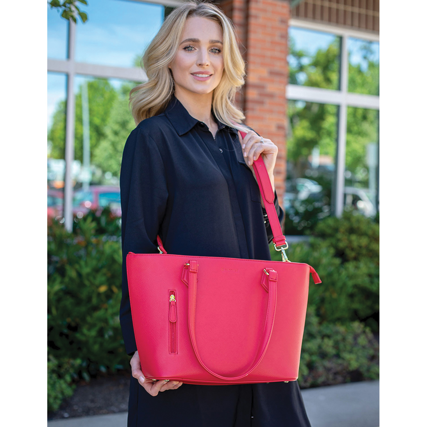 Tactica Contemporary Shoulder Concealed Carry Purse, Red - TT-PR-M1816-RD - Tactica