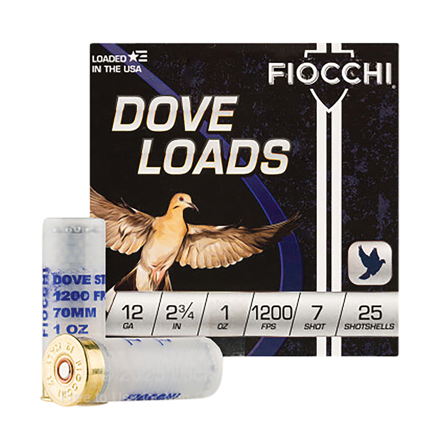 Fiocchi Steel Dove Loads 12 Gauge 2.75" #7 - 1 oz - 25rds - 12DLS17 - Fiocchi