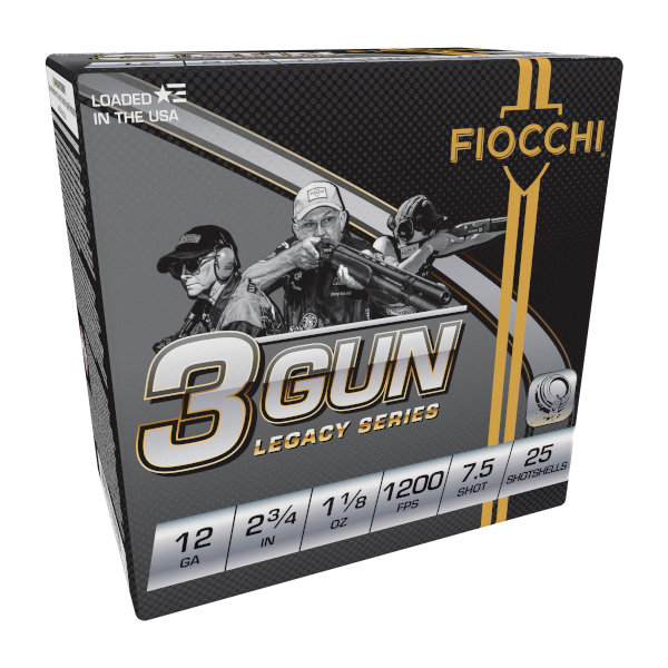 Fiocchi 3-Gun Match Legacy 12 Gauge 2.75" #7.5 Shot - 1.12 oz - 25rds - 12DH3G75 - Fiocchi