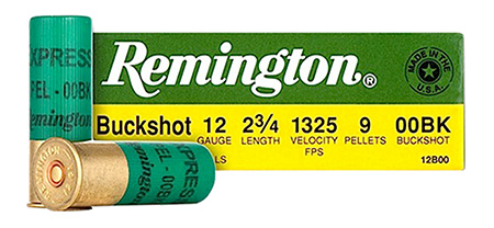 Remington 12ga 2.75" 00 Buckshot Ammunition 100rds - 12B00B - Remington