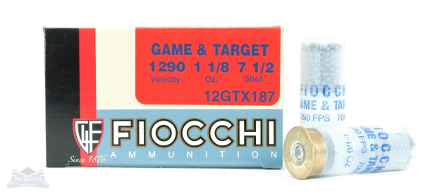 Fiocchi 12ga 2.75" 1-1/8oz G#7.5 Game Load Shotshell Ammuntion 25rds - 12GTX187 - Fiocchi