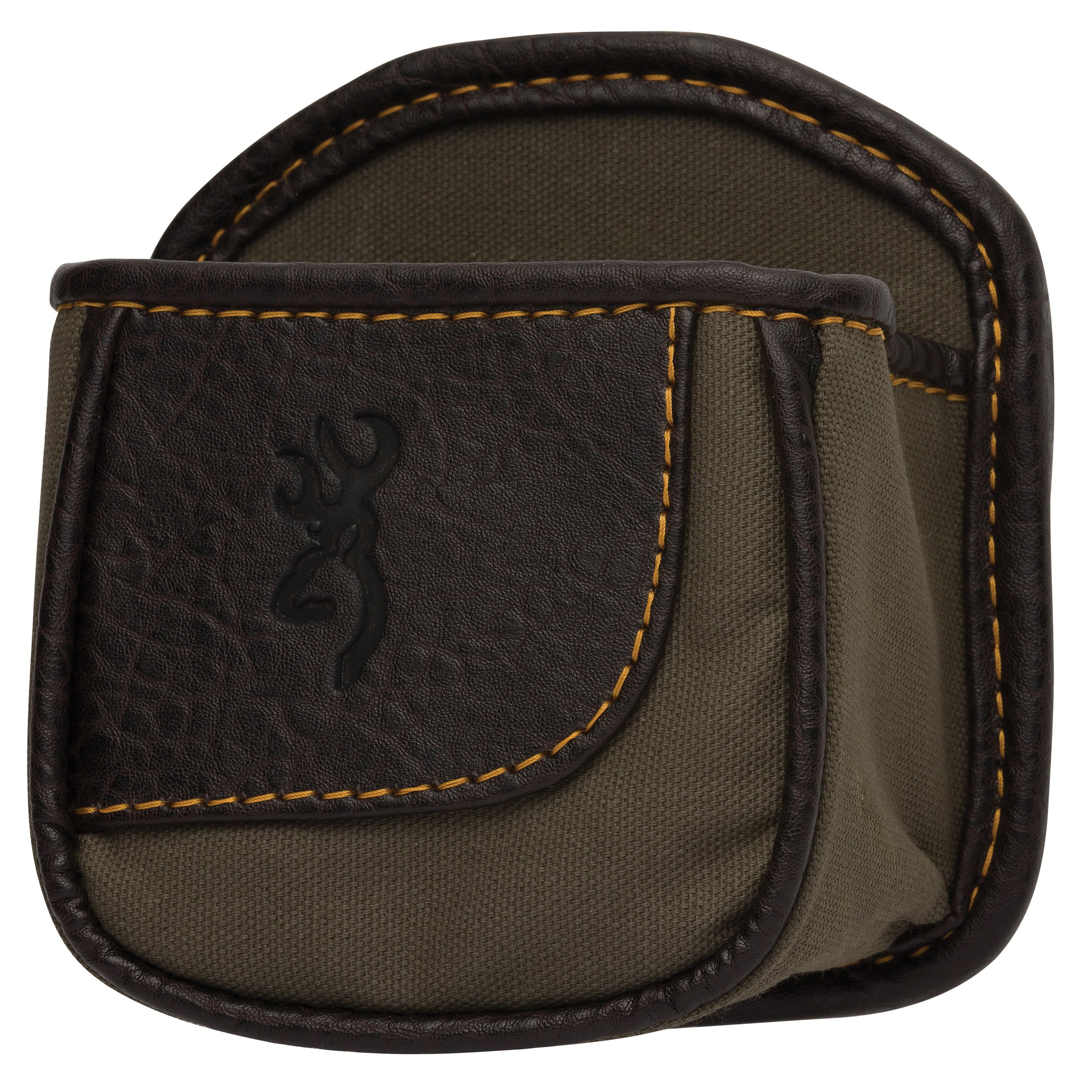 Browning Laredo Cotton Canvas/Leather Shell Carrier, Olive - 121504842 - Browning