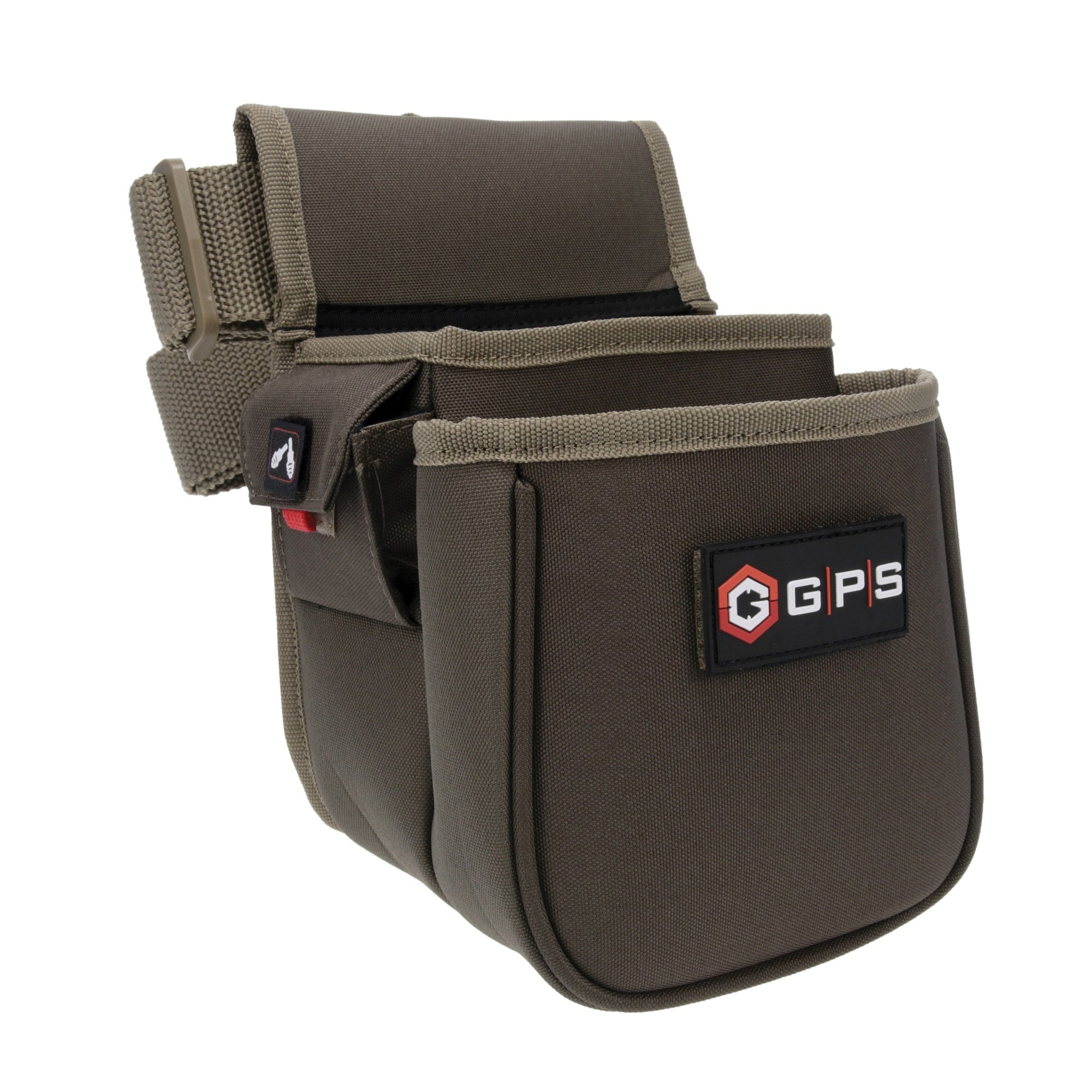 GPS Bag Contoured Double Shotshell Pouch and Web Belt, Rifle Green/Khaki - GPS960CSPRK - Gps