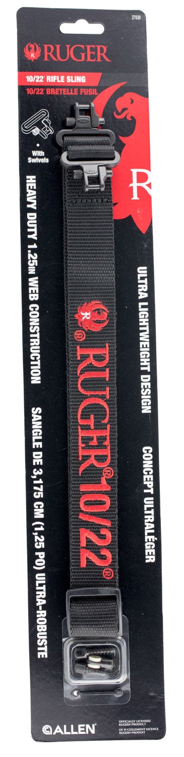 Allen Ruger 10/22 Adjustable Universal Sling w/ Swivel, Black - 27838 - Allen