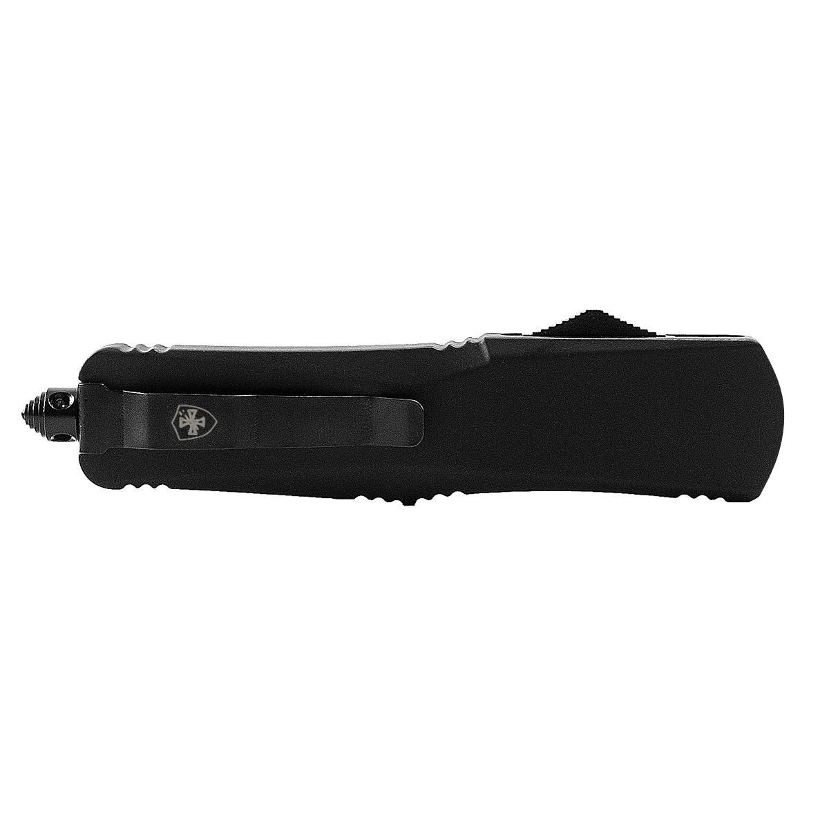 Templar Knife Small OTF Knife Dagger Serrated, Black - S-BR-43-1