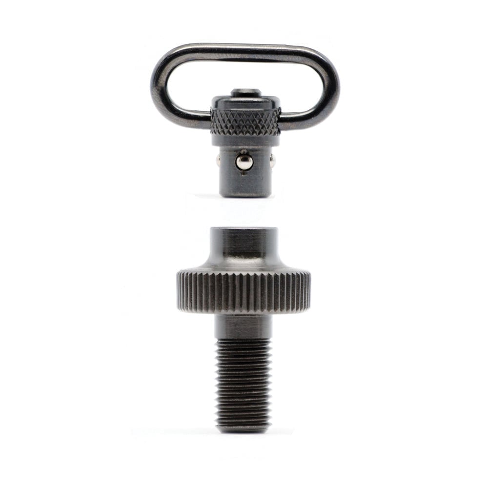 GrovTec Mossberg 500 Steel Shotgun Magazine Cap with Push Button Swivel, Black - GTSW308
