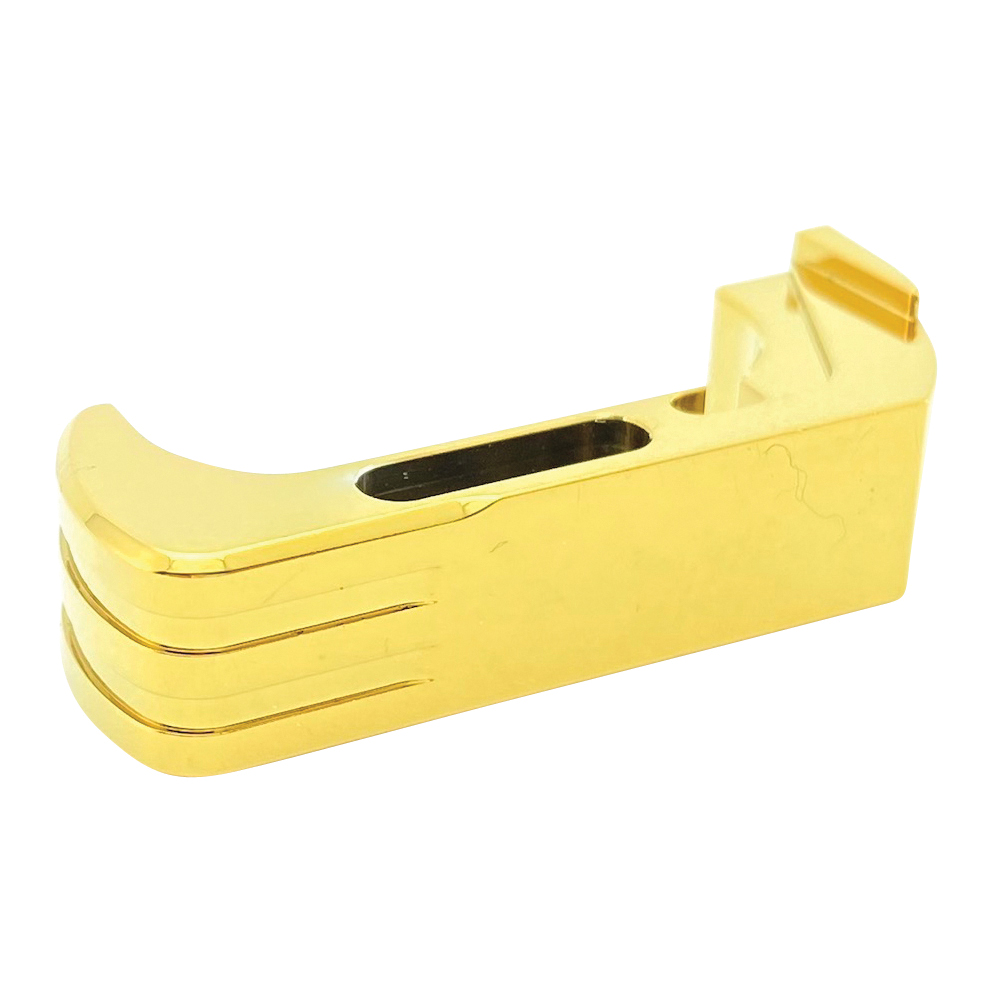 Cross Armory Glock 17/19/22/23/26 Gen 4 and 5 Aluminum Extended Magazine Catch, Gold - CRG5MCGD - Cross Armory