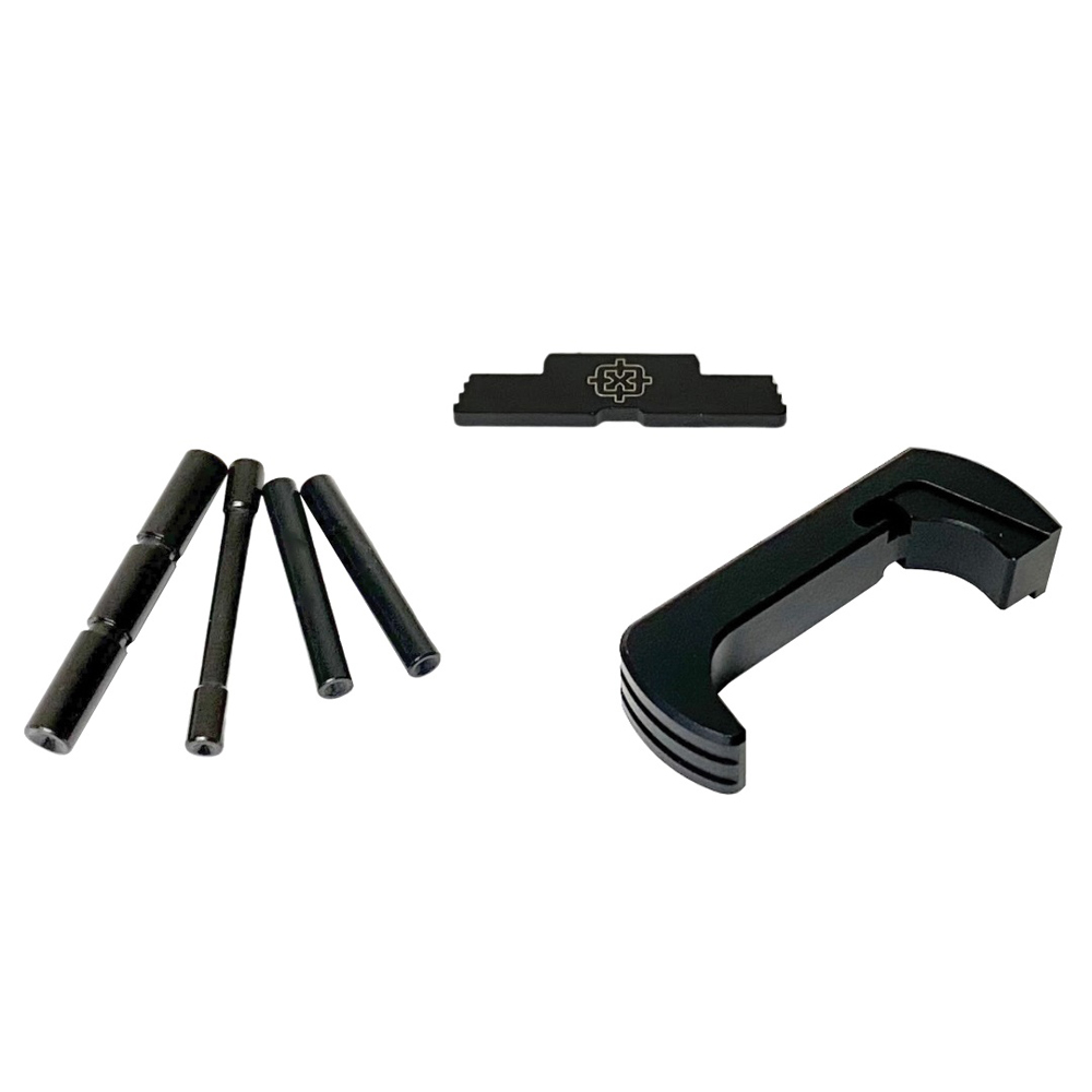 Cross Armory 3-Piece Upgrade Kit for Glock 17/19/22 Gen4 - Black Anodized Performance - CRG4OKBK - Cross Armory