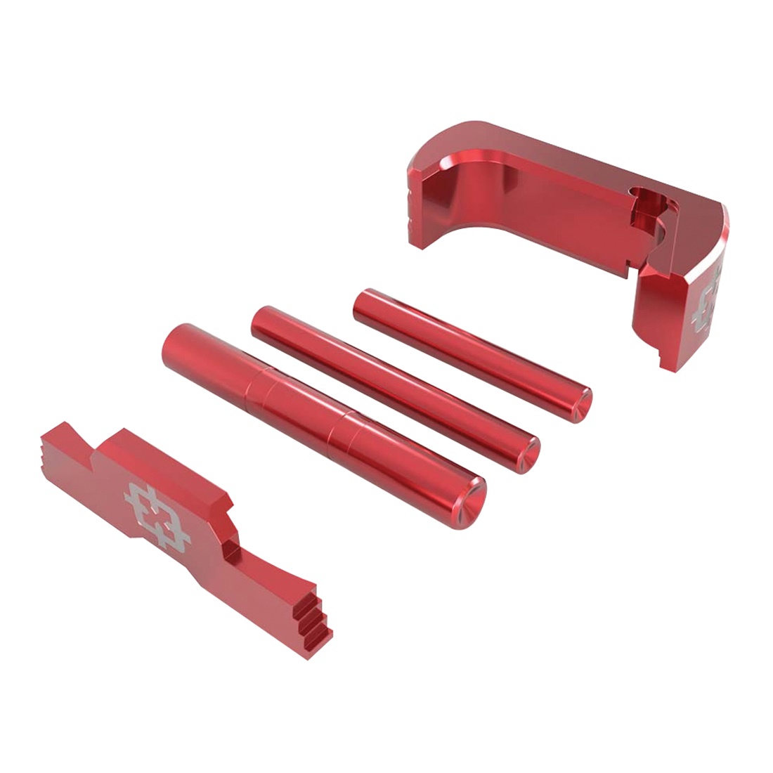 Enhance Glock 17/19/26/34 Gen5 with Cross Armory 3-Piece Upgrade Kit -Red Anodized - CRG5OKRD - Cross Armory
