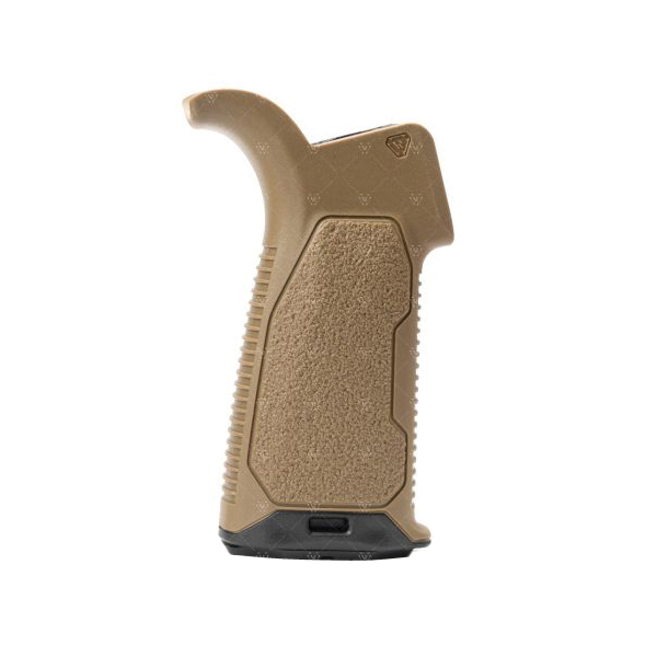 Strike Industries 15 deg Pistol Grip for AR-15/AR-10 Lower Receivers - SI-AR-OMPG-15-FDE - Strike Industries