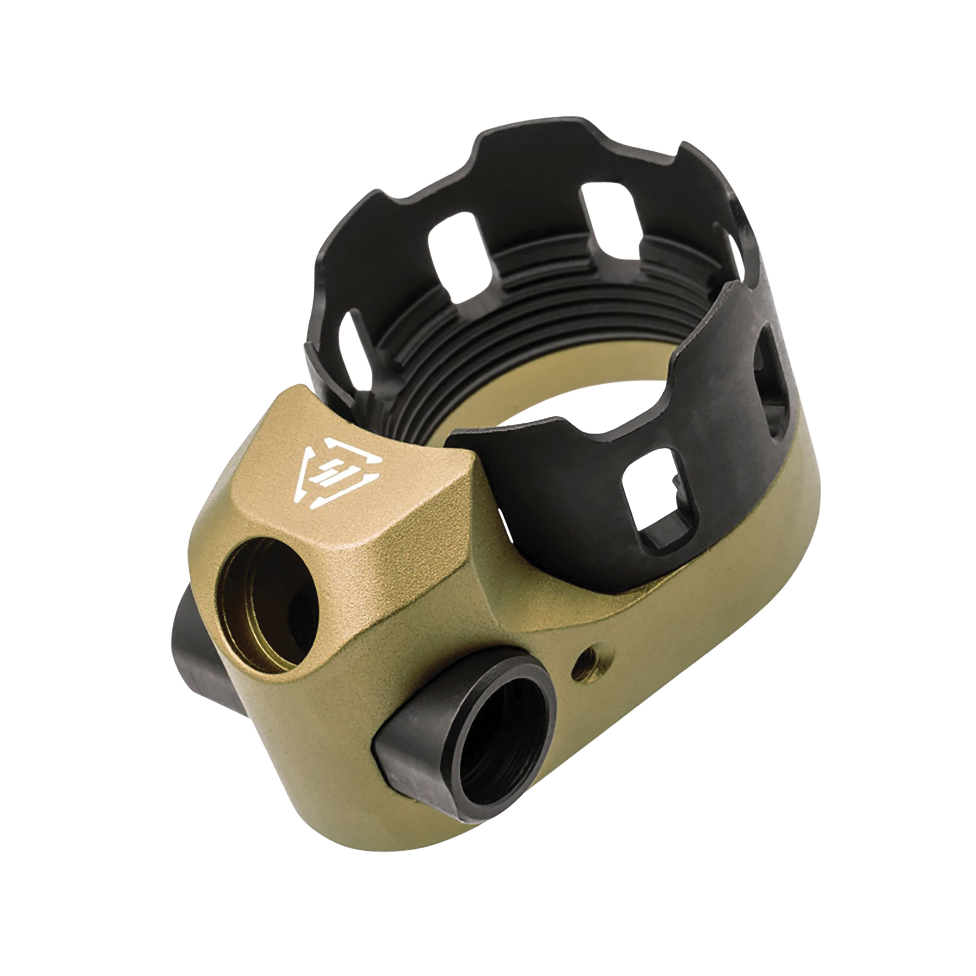 Flat Dark Earth Brilliance Strike Industries TRIBUS V2 Castle Nut and End Plate - SI-AR-TRIBUS-FDE - Strike Industries