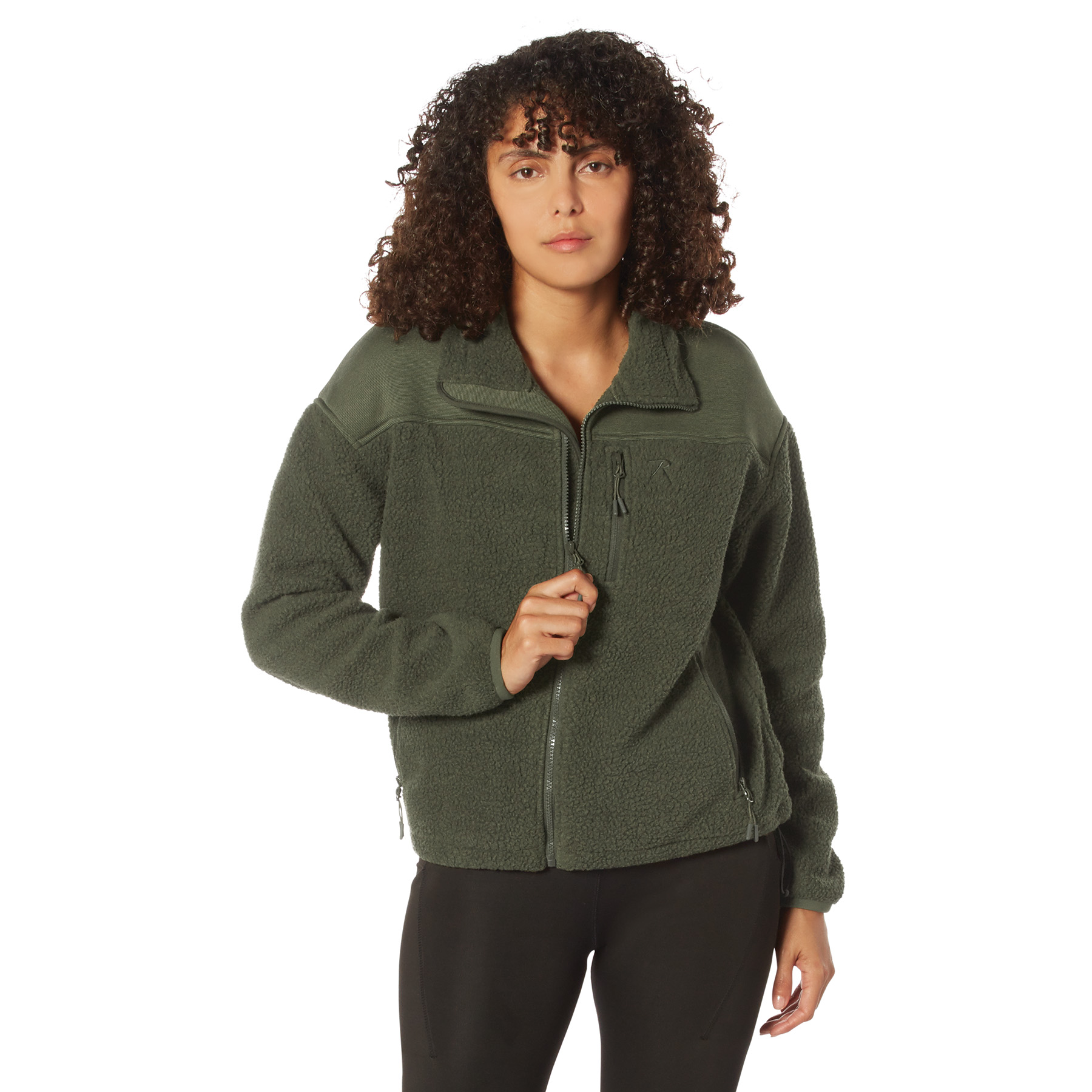 Rothco Rothco Womens Trailsman Sherpa Fleece Jacket - Olive Drab, Small