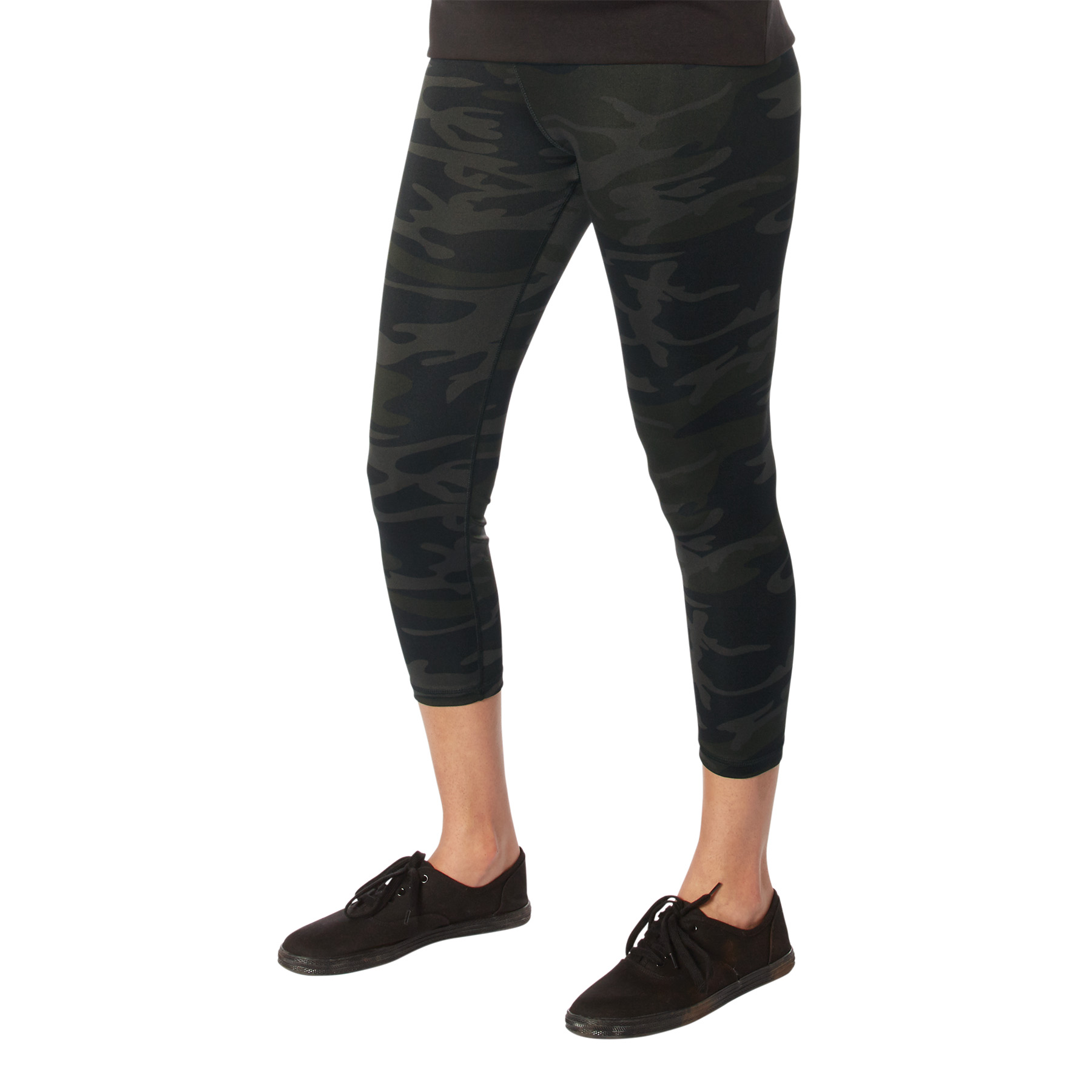 Rothco Rothco Womens Essential Leggings - Midnight Black Camo, Medium