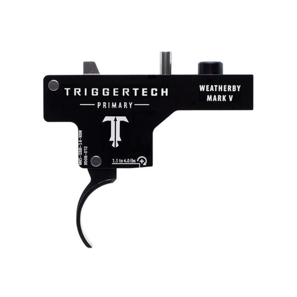 Triggertech Primary (1.5-4 lb) Trigger for Weatherby Mark V, Clean Black - WM5SBB14NBW - Trigger Tech