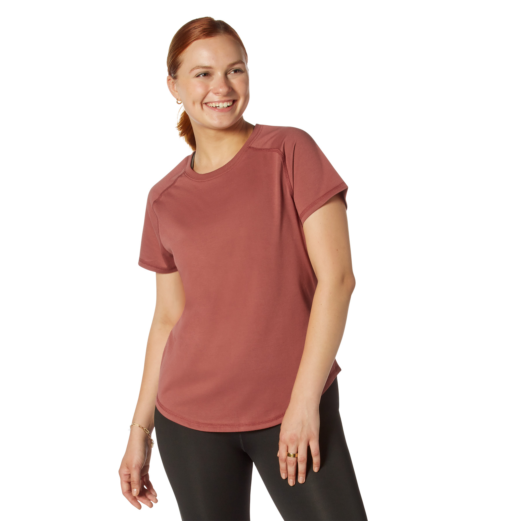 Rothco Rothco Womens Essential Moisture Wicking Raglan Sleeve T-Shirt - Terracotta, Small