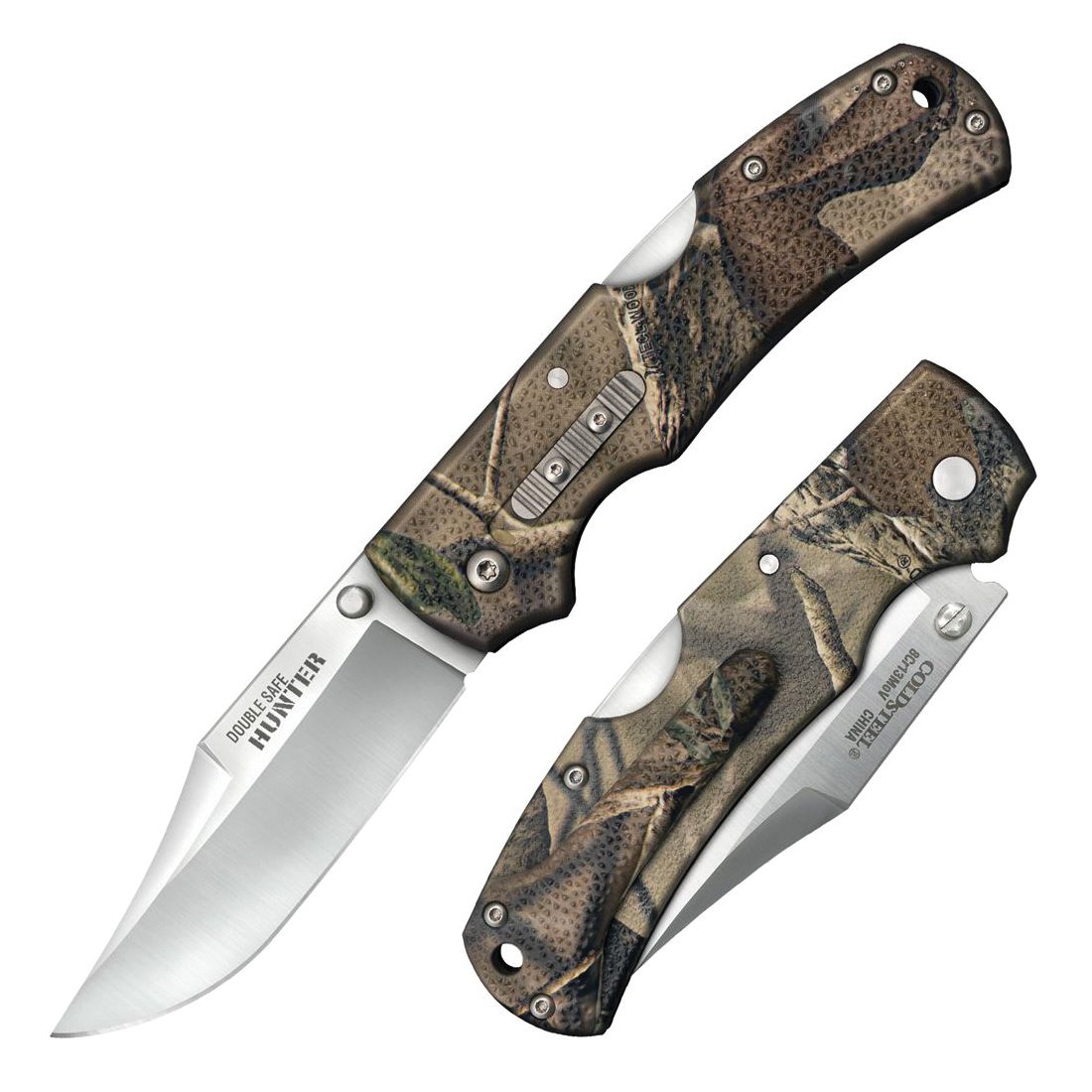 Cold Steel Hunter Folding Knife Clip Point, Camo - CS-23JD - Cold Steel