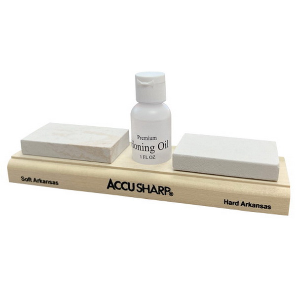 AccuSharp Whetstone Natural Arkansas Stone Combo Kit - Keep Your Blades Razor Sharp - 023C - Accusharp