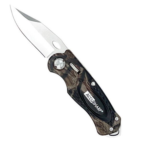 AccuSharp Camo Sport Folding Knife Perfect for Stealthy Wilderness Excursions - 704C - Accusharp