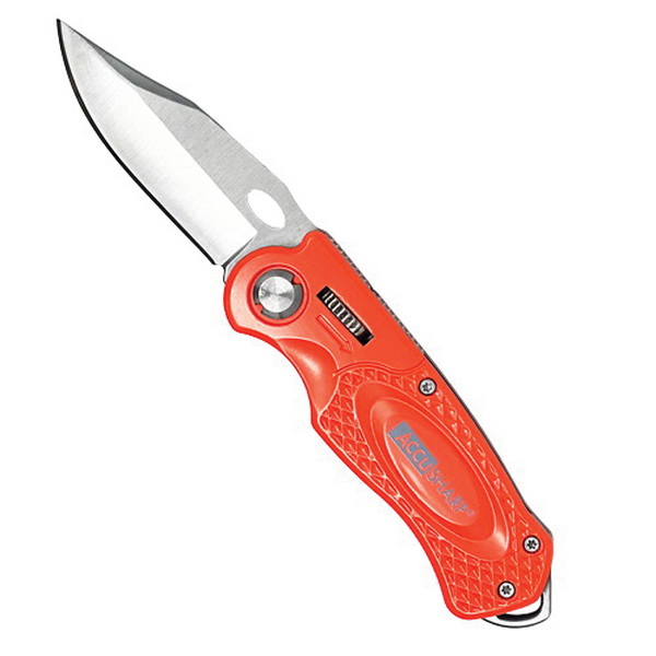 Brighten Your Outdoor Gear with AccuSharp Sport Folding Knife in Orange - 709C - Accusharp