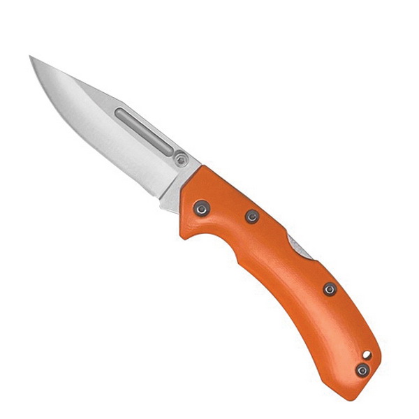 AccuSharp Lockback Folding Knife Clip Point, Orange - 712C - Accusharp