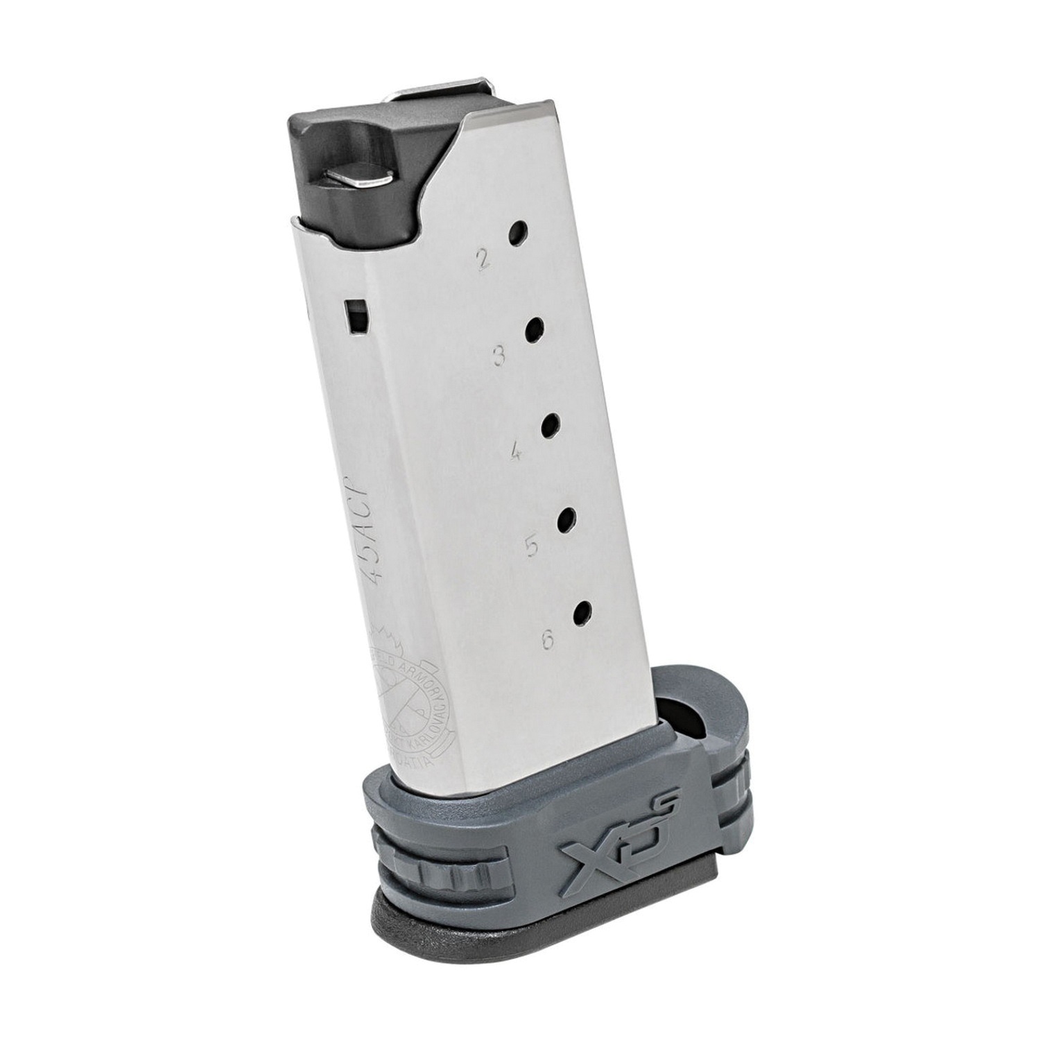 Springfield Armory 6rds .45 ACP Magazine, Gray - XDS5006Y - Springfield Armory