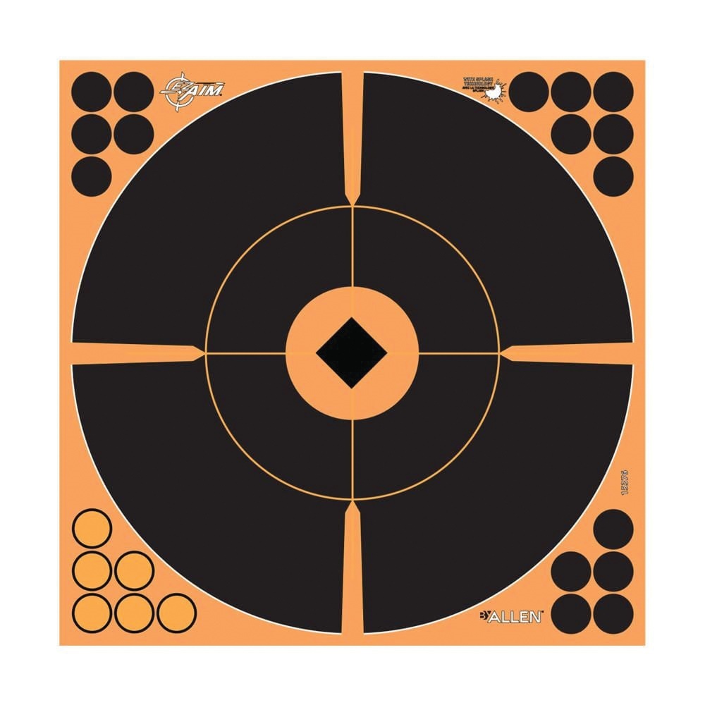 EZ Aim Splash Reactive Bullseye Adhesive Target, Black/Orange, 5 Pack - 15376