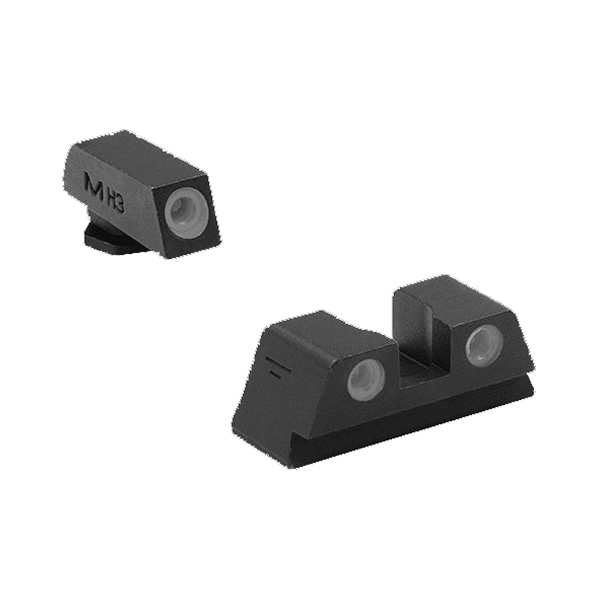 Mepro Tru-Dot Sight Front/Rear, Green/Yellow - 102203201 - Meprolight