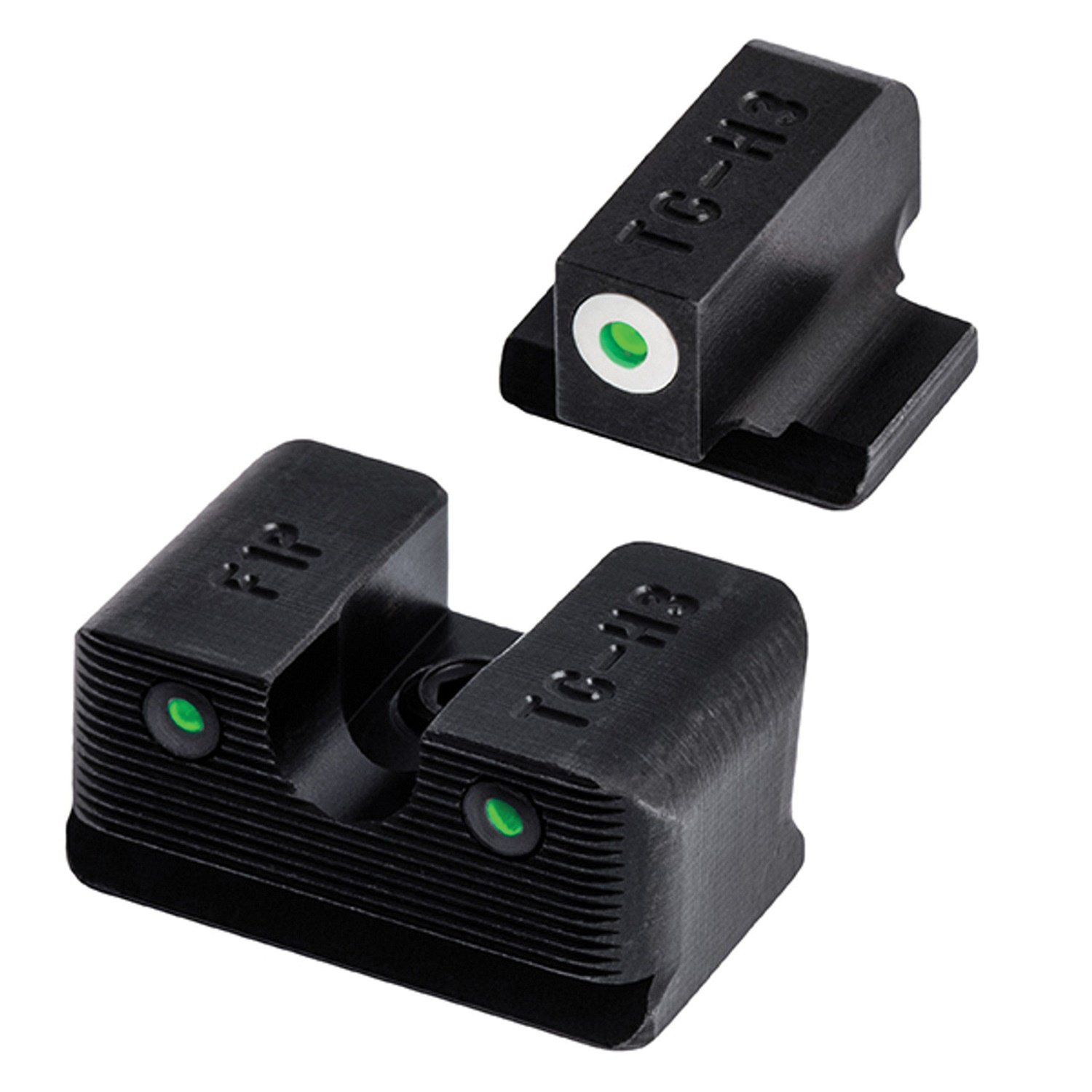 TruGlo Tritium Pro Sight Front/Rear, Green/White/Green - TGTG231F2W - Truglo