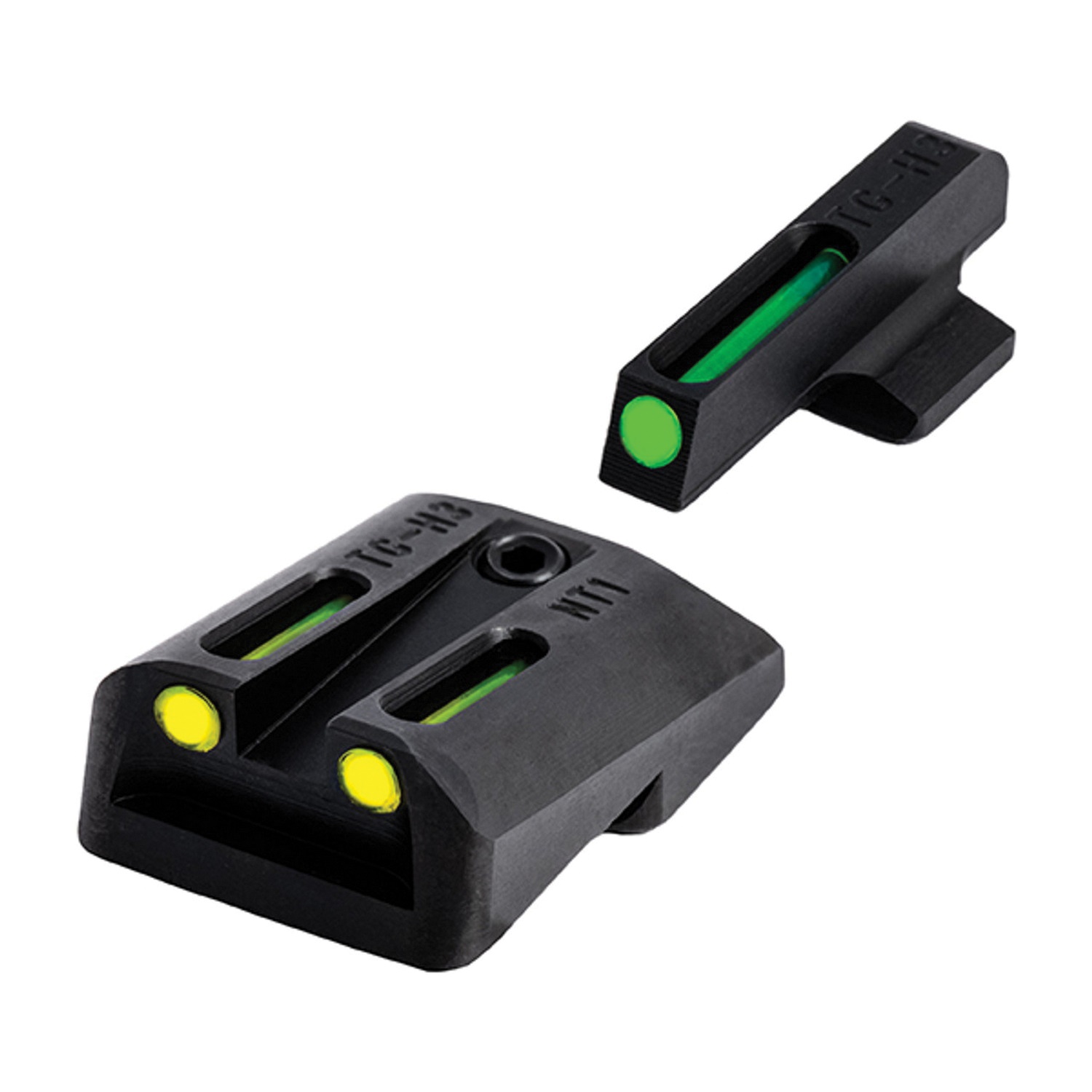TruGlo TFO Sight Front/Rear, Green/Yellow - TGTG131NT2Y - Truglo