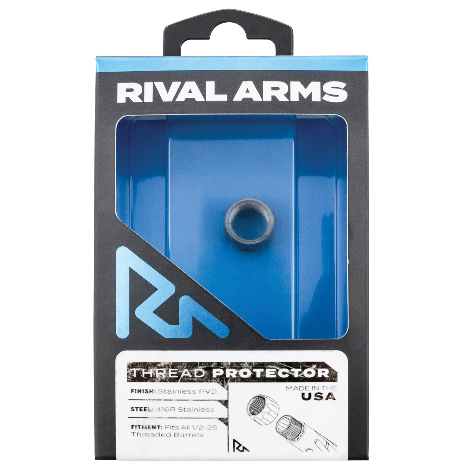 Rival Arms Barrel Thread Protector 1/2"-28 tpi, Stainless PVD - RA-RA300001D - Rival Arms