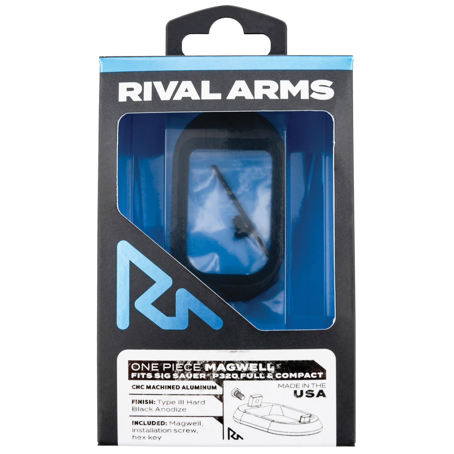 Rival Arms Sig Sauer P320 Compact Aluminum 2-Piece Magwell, Black - RARA70S201A - Rival Arms