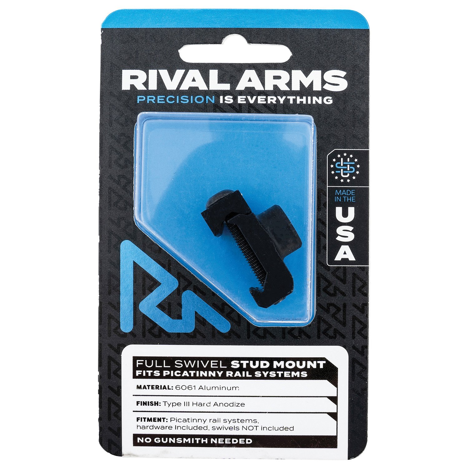 Rival Arms Full Rotation Swivel Mount for Picatinny Modular Interface Systems, Black - RA-RA92M2B - Rival Arms